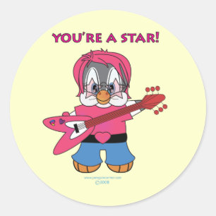 Pegatina Redonda ¡Eres una estrella!