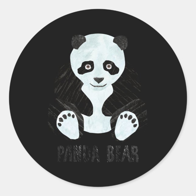 Pegatina Redonda Eric Carle Panda Bear (Anverso)