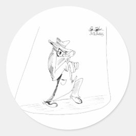 Pegatina Redonda Erica Crooks Comics - sneaky villain man