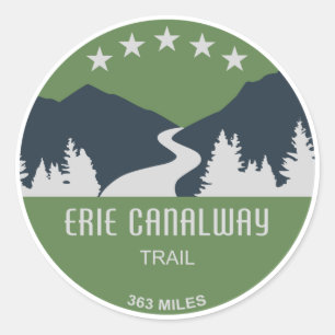 Pegatina Redonda Erie Canalway Trail