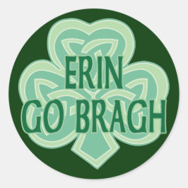 Pegatina Redonda Erin Go Bragh