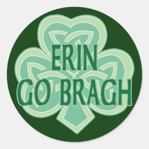 Pegatina Redonda Erin Go Bragh