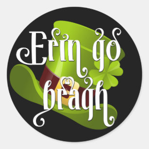Pegatina Redonda Erin go Bragh St. Patrick's Day