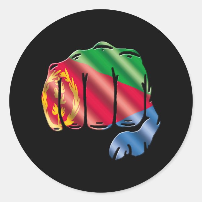 Pegatina Redonda Eritrea (Anverso)