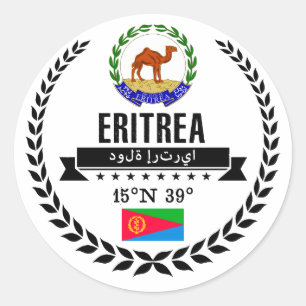 Pegatina Redonda Eritrea