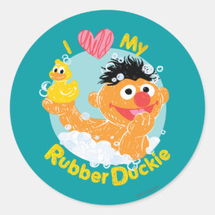 Pegatina Redonda Ernie Loves Duckie