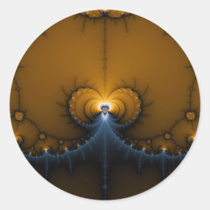 Pegatina Redonda Erte - Fractal