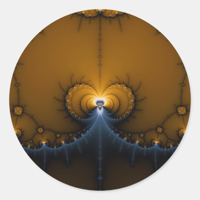 Pegatina Redonda Erte - Fractal (Anverso)