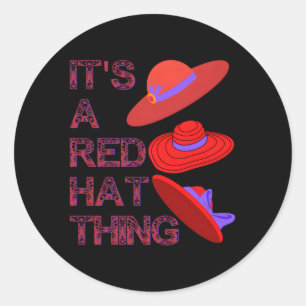 Pegatina Redonda Es algo rojo el Club Social Revolución de la Socie