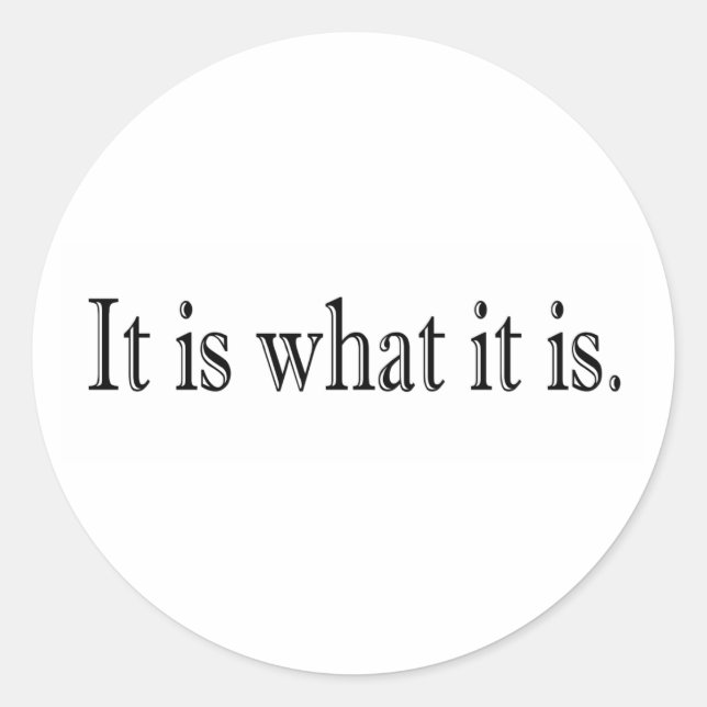 Pegatina Redonda Es cuáles es (Anverso)