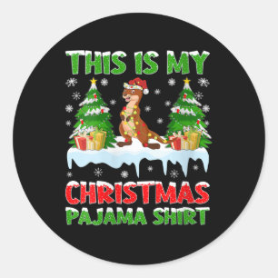 Pegatina Redonda Es Divertido Que Estos Sean Mis Navidades Pajama