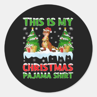 Pegatina Redonda Es Divertido Que Estos Sean Mis Navidades Pajama