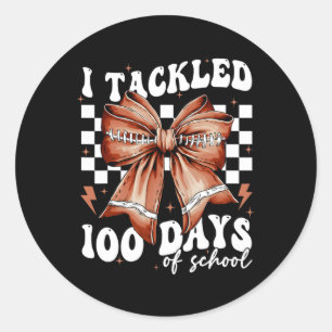 Pegatina Redonda Es Divertido Que He Abordado 100 Días De Colegio C