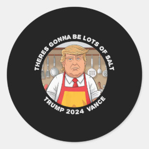 Pegatina Redonda Es Divertido Que Trump Haya Mucha Sal