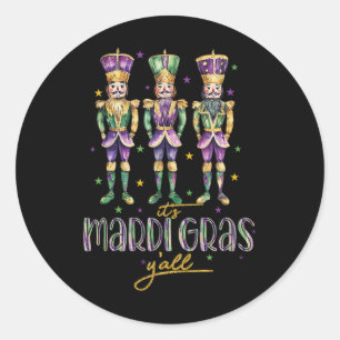 Pegatina Redonda Es el desfile de petardos mardi gras yall