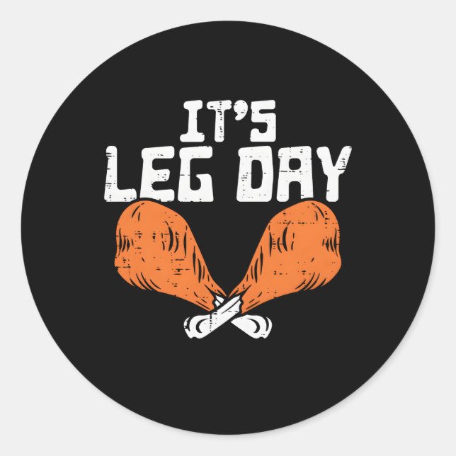 Pegatina Redonda Es El Día De Las Piernas En Turquía El Día De Acci (Anverso)