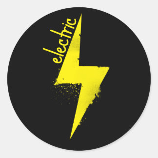 Pegatina Redonda ¡Es eléctrico!