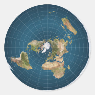 Pegatina Redonda Es Flat. No, De Verdad.