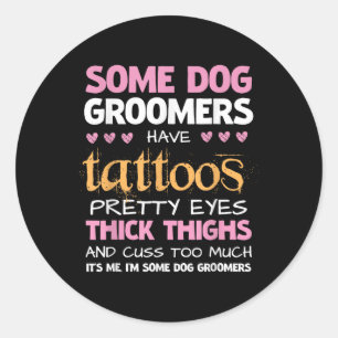 Pegatina Redonda Es Gracioso Que Algunos Perros Esteban Tatuajes
