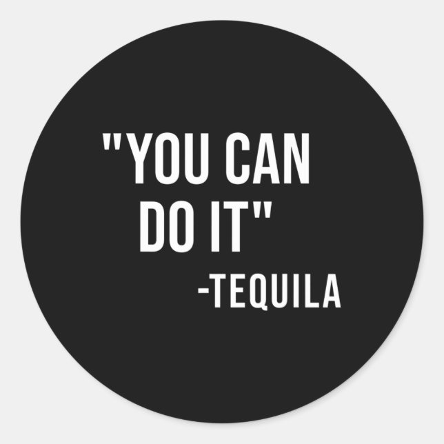 Pegatina Redonda Es Gracioso Que Puedas Tomar Tequila Cinco De Mayo (Anverso)