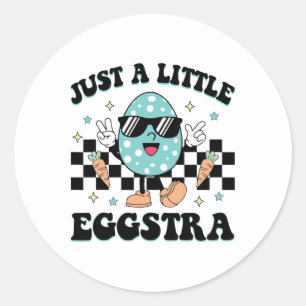 Pegatina Redonda Es gracioso que sea tan Eggstra Feliz Motivación d