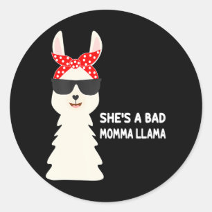 Pegatina Redonda Es gracioso que sea una mala mami llamada a mamá