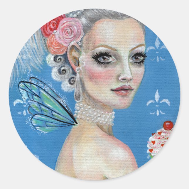 Pegatina Redonda ¡Es hora de comer un buen pastel (Anverso)