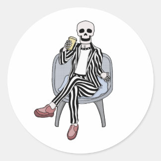 Pegatina Redonda Es hora de fiesta