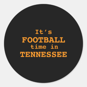 Pegatina Redonda Es hora de fútbol en Tennessee Football Neyland