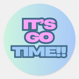 Pegatina Redonda Es hora de irse