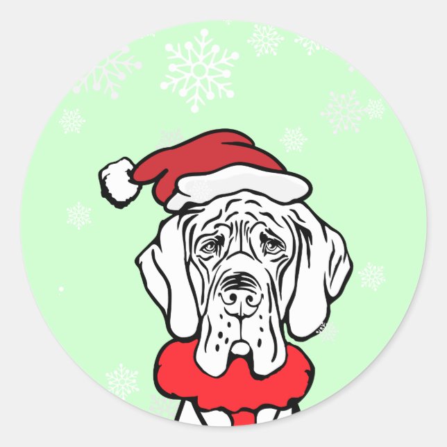 Pegatina Redonda Es hora de Navidad (Anverso)
