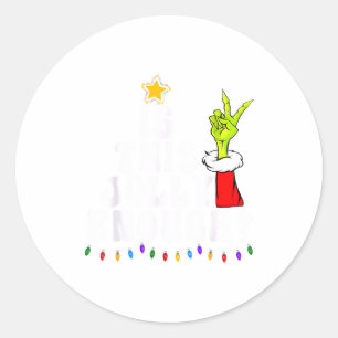 Pegatina Redonda ¿Es lo suficientemente alegre este árbol de Navida