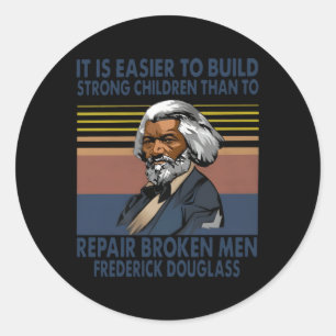 Pegatina Redonda Es Más Fácil Construir Niños Fuertes Que Repa