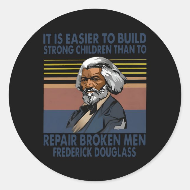 Pegatina Redonda Es Más Fácil Construir Niños Fuertes Que Repa (Anverso)