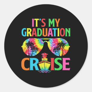 Pegatina Redonda Es Mi Crucero de Graduación Crucero de Graduación