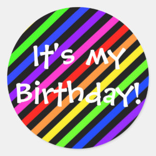 Pegatina Redonda ¡Es mi cumpleaños!