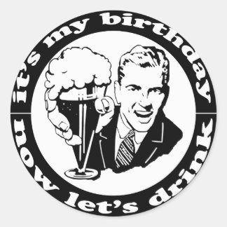 Pegatina Redonda Es mi cumpleaños