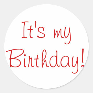 Pegatina Redonda ¡Es mi cumpleaños!