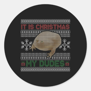 Pegatina Redonda Es Mi Dudes Miércoles Feo Mis Dudes