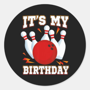 Pegatina Redonda Es mi fiesta temática de bolos de cumpleaños