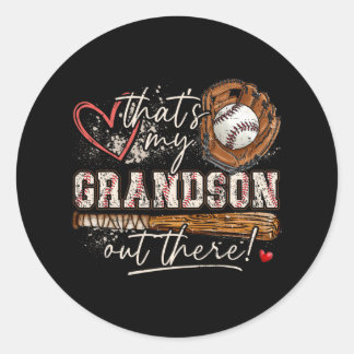Pegatina Redonda Es mi nieto que vende madres de abuela
