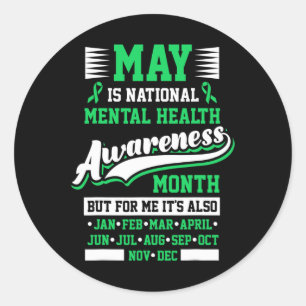 Pegatina Redonda ¿Es positivo el Mes Nacional de Concienciación sob