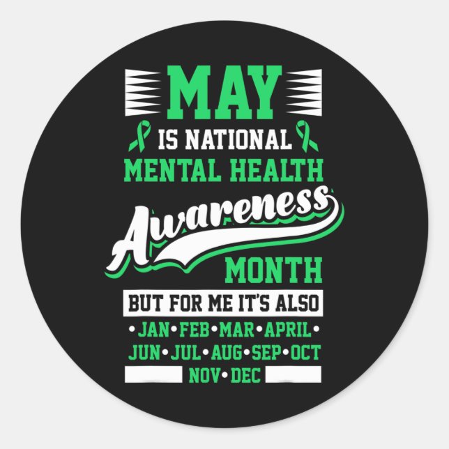 Pegatina Redonda ¿Es positivo el Mes Nacional de Concienciación sob (Anverso)