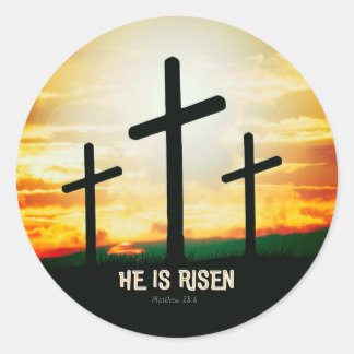 PEGATINA REDONDA ES RISEN - ILUSTRACION ORIENTAL