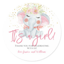 Es un Chica Baby Shower Gracias