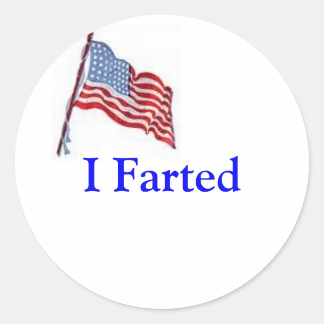 Pegatina Redonda Es un deber americano (Anverso)