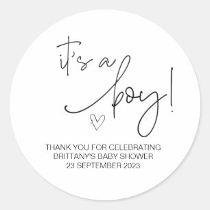 Pegatina Redonda Es un favor popular de la fiesta de Baby Shower