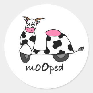 Pegatina Redonda ¡Es un Mooped!