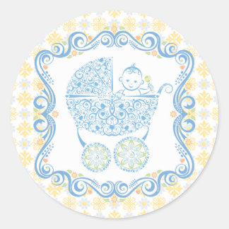 Pegatina Redonda ¡Es un niño!