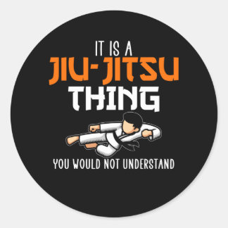 Pegatina Redonda es un pensamiento jiu-jitsu